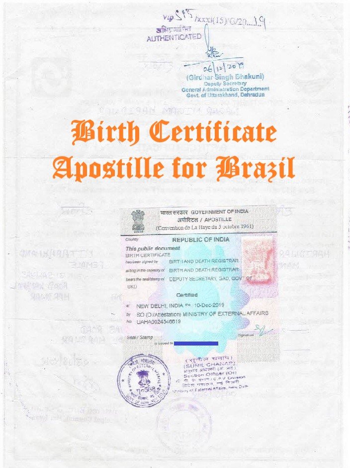 Birth Certificate Apostille in India