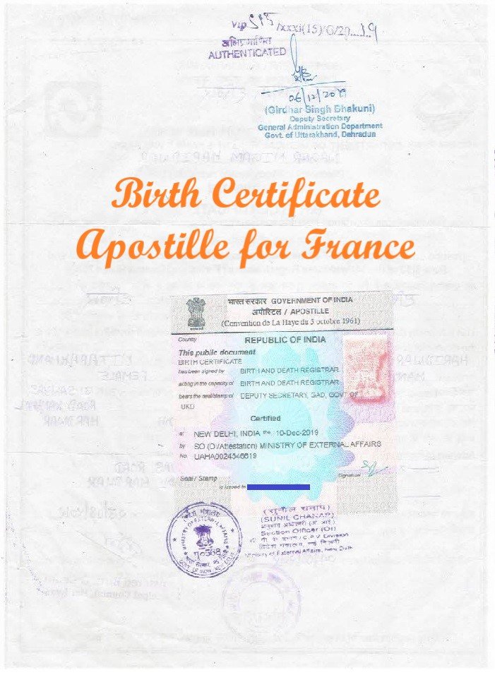 Birth Certificate Apostille in India