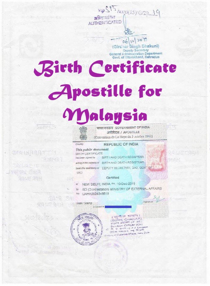 Birth Certificate Apostille in India