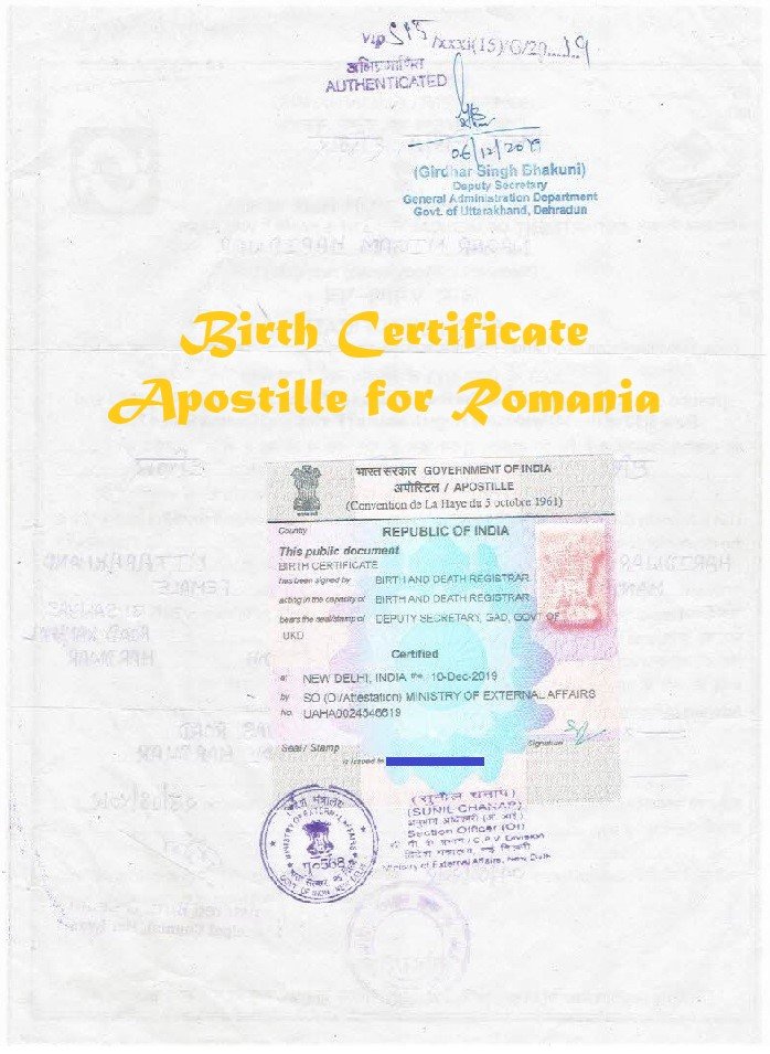 Birth Certificate Apostille in India