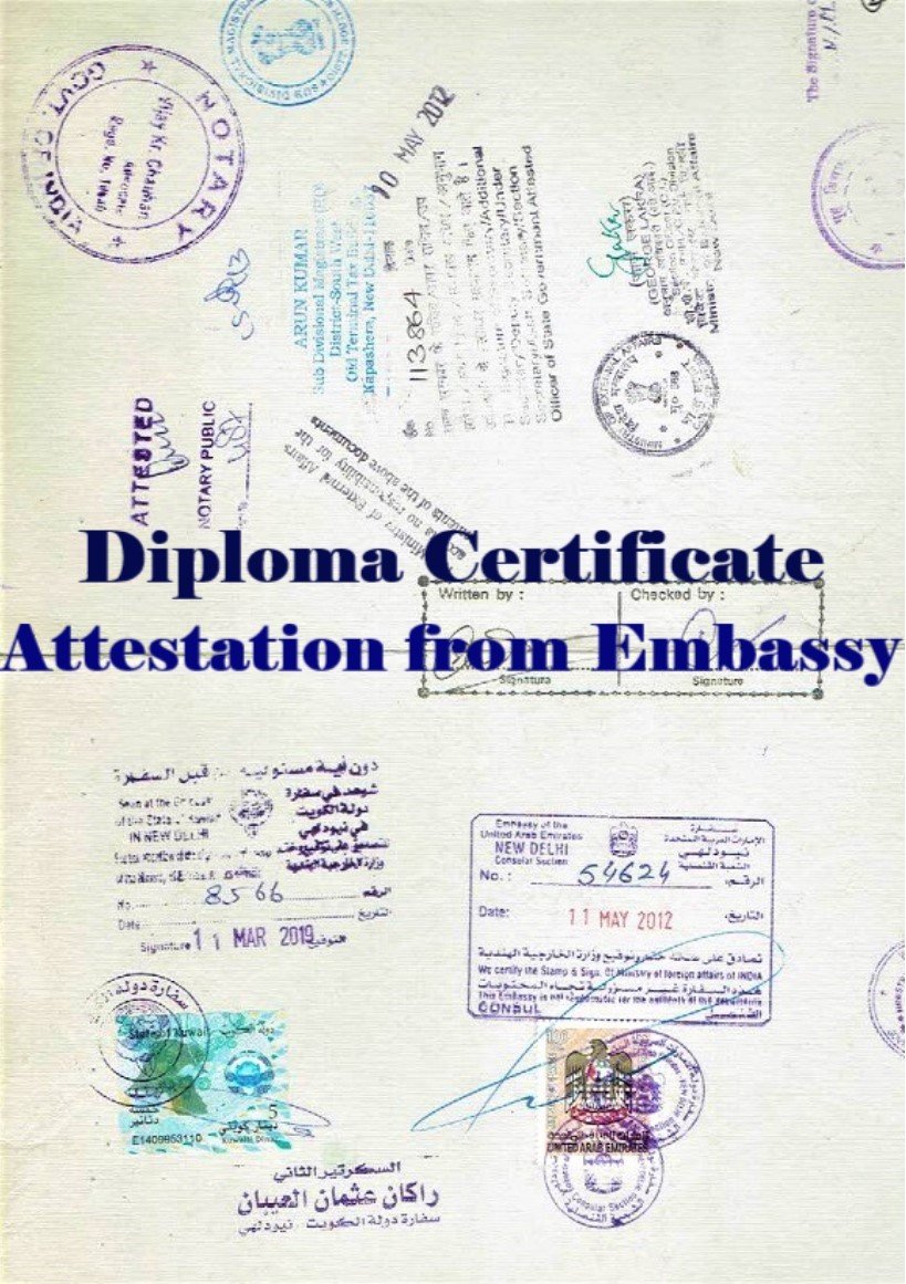 Diploma Certificate Attestation for Bolivia in Delhi, India