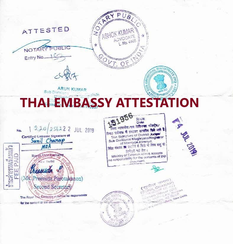 Thai Embassy Attestation in Delhi India  width=