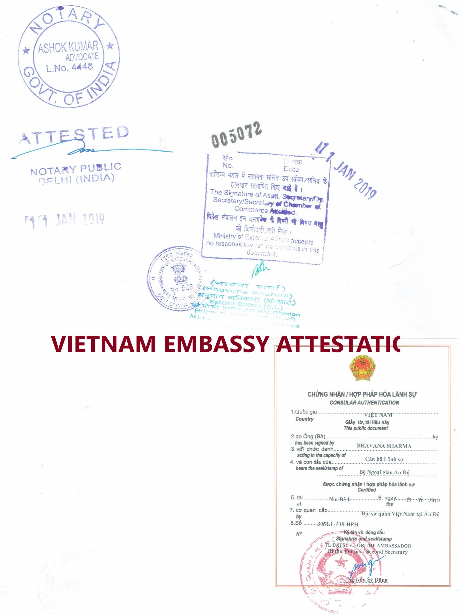 Vietnam Embassy Attestation in Delhi India  width=