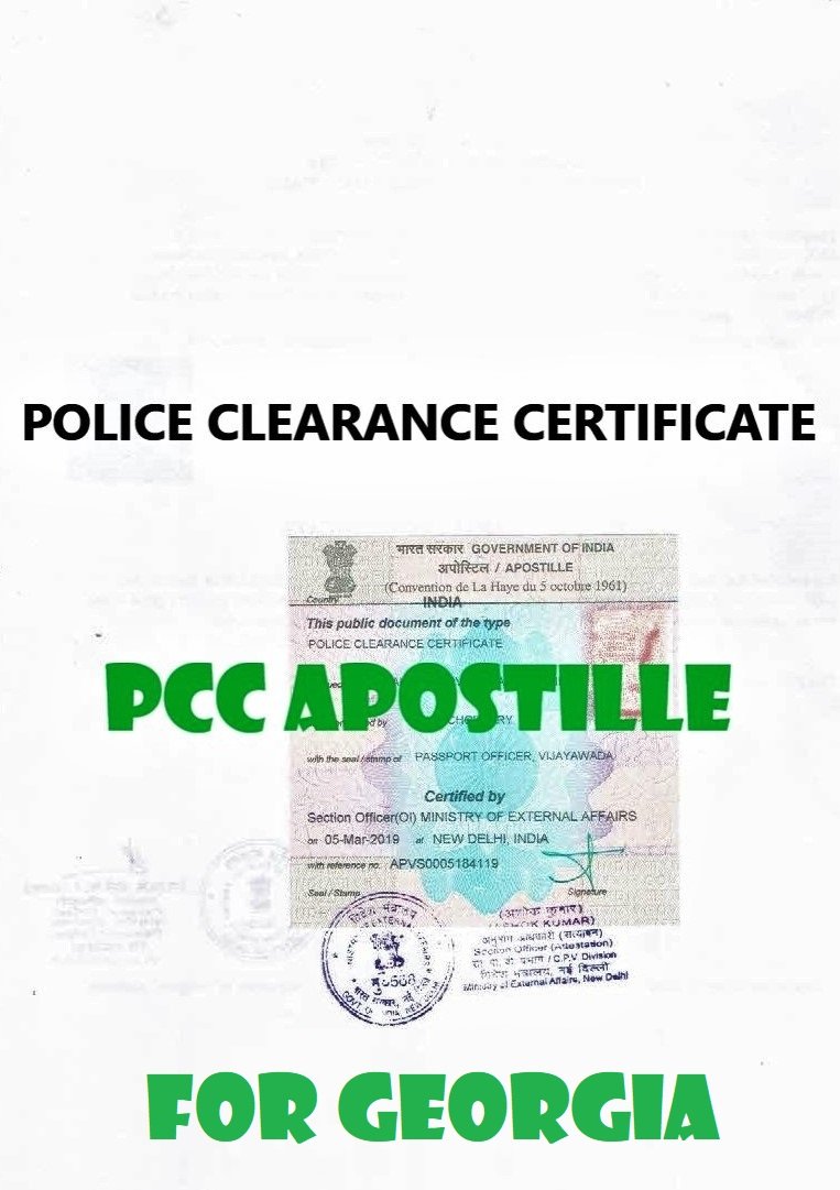 PCC Certificate Apostille for Georgia in India