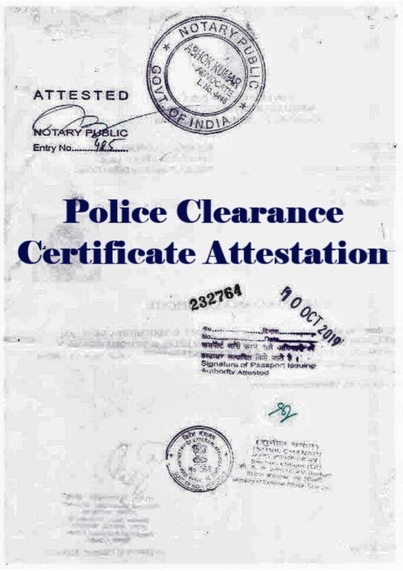 PCC Certificate Attestation for Bolivia in Delhi, India